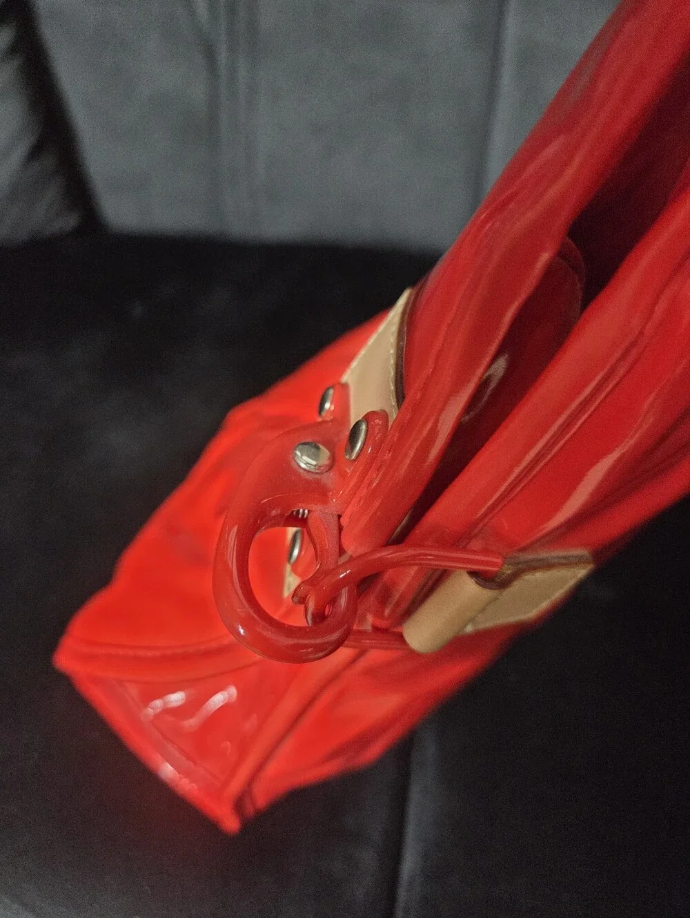Kate Spade Red Patet Leather Hobo Bag